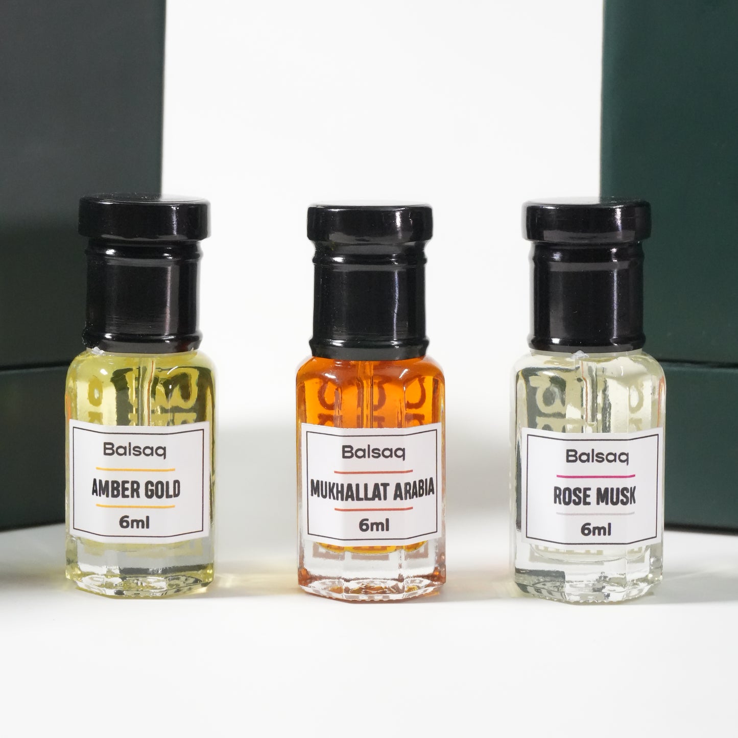 Compliment Getting Combo Set - Pack of 3 | Mukhallat Arabia | Rose Musk | Amber Gold