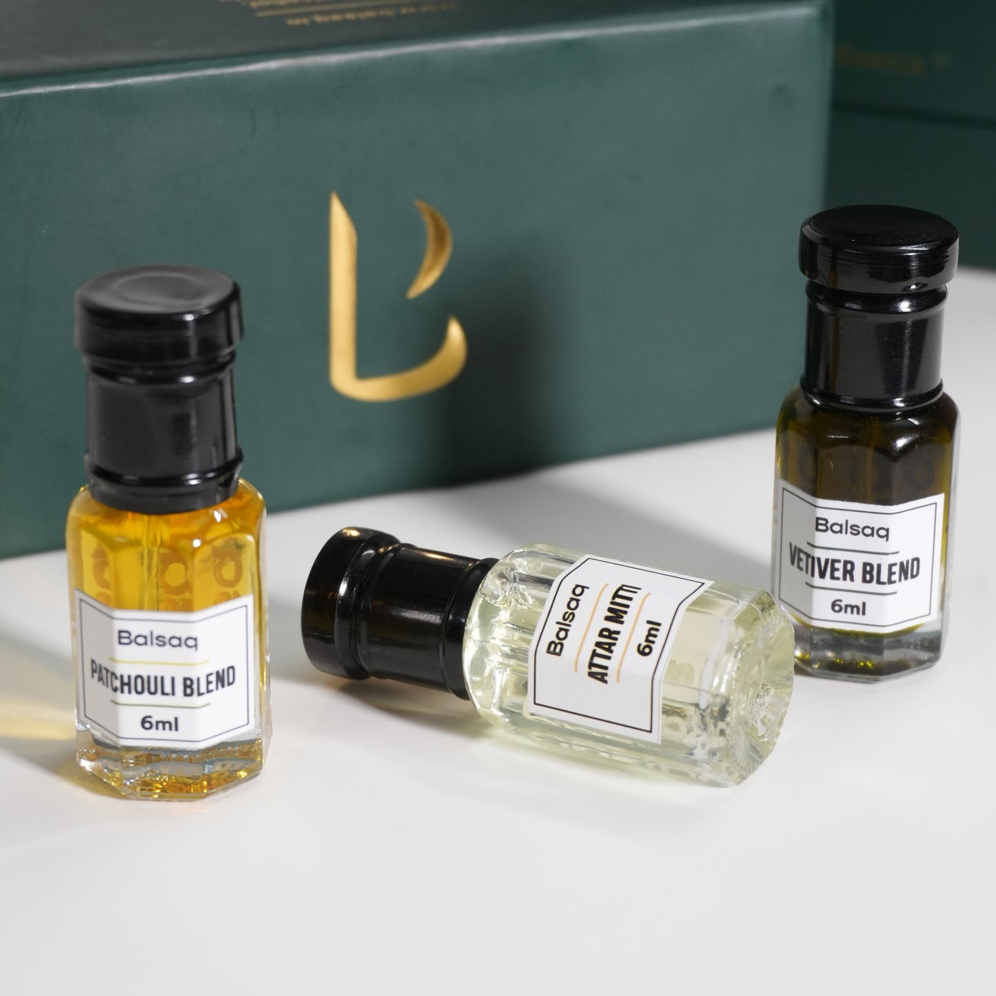 Nature Inspired Attars Combo Set - Pack of 3 | Vetiver Blend | Attar Mitti | Patchouli Blend
