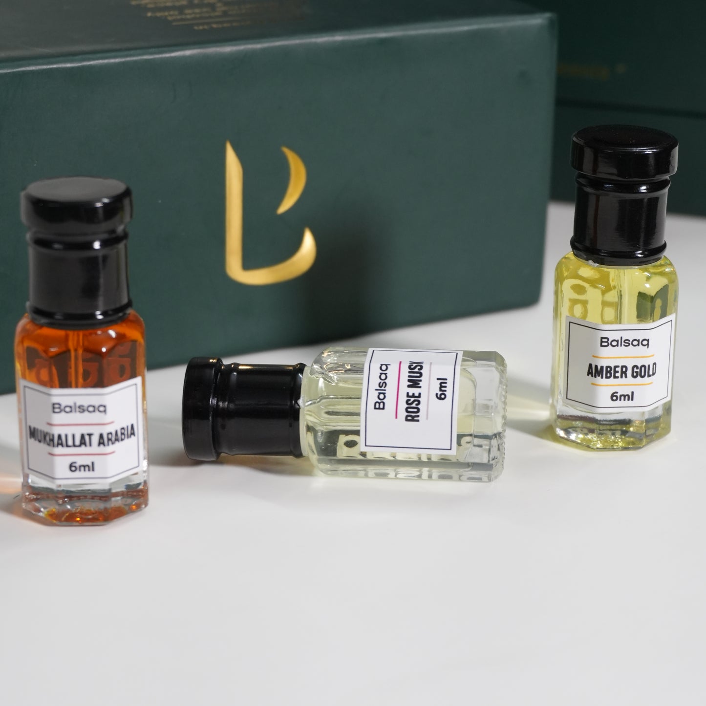 Compliment Getting Combo Set - Pack of 3 | Mukhallat Arabia | Rose Musk | Amber Gold