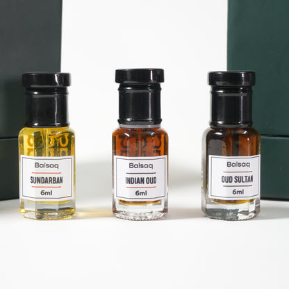 Oud Attars Combo Set - Pack of 3 | Indian Oud | Oud Sultan | Sundarban